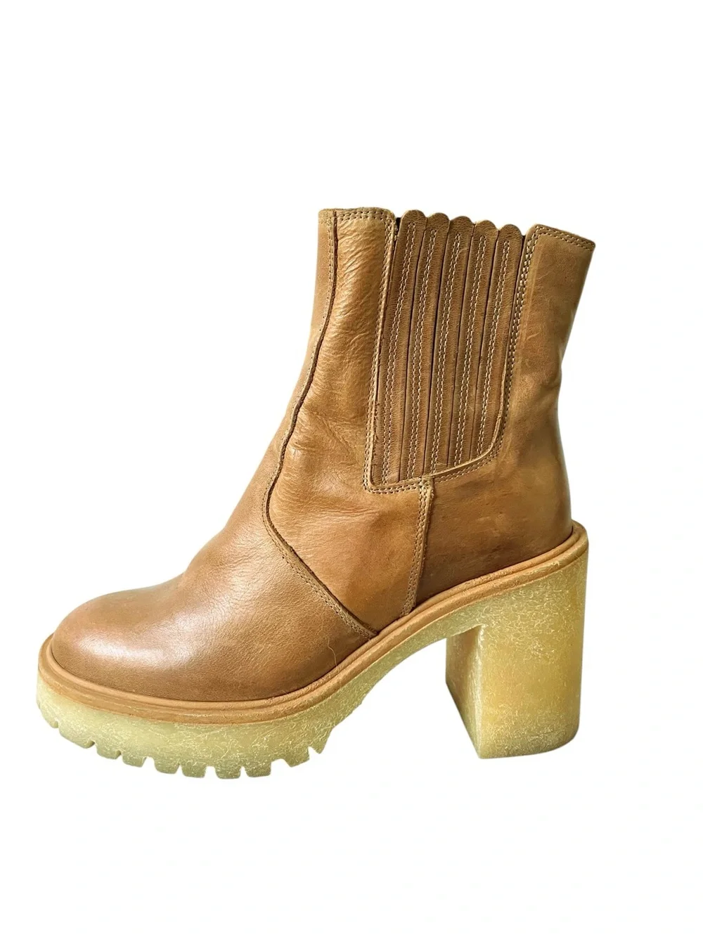 Free People James Leather Chelsea Boots 37